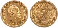 5 koron 1899, złoto 2.24 g