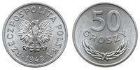 50 groszy 1949, Warszawa, aluminium. Wyśmienicie