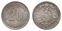 20 fenigów 1876 C, Frankfurt, Piękne., Jaeger 5