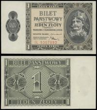 1 złoty 1.10.1938, seria IŁ, numeracja 9307092, 