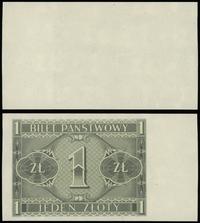1 złoty 1.10.1938, Niedokończony druk, strona gł