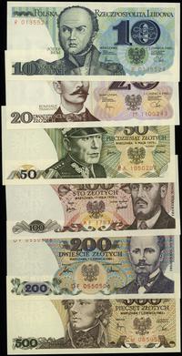 zestaw 6 banknotów o nominałach:, 10 złotych 1.0