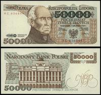 50.000 złotych 1.12.1989, seria AC, numeracja 63