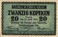 20 kopiejek 17.04.1916, Poznań, Miłczak P1