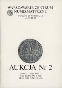 WCN Aukcja nr 02 23.V.1992, 698 pozycji- monety,