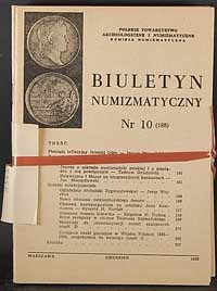 Biuletyn Numizmatyczny, zeszyty nr 1-10/1983, ko
