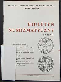 Biuletyn Numizmatyczny, zeszyty nr 1-4/1992, kom