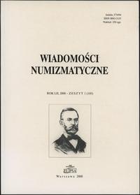 Wiadomości Numizmatyczne, zeszyt 1/2008 (185), o