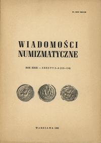 Wiadomości Numizmatyczne, zeszyt 3-4 (113-114), 