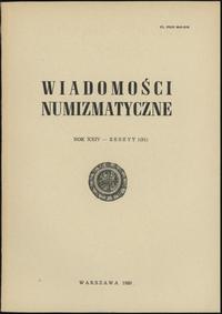 Wiadomości Numizmatyczne, zeszyt 1/1980 (91), op