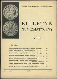 Biuletyn Numizmatyczny, zeszyt nr 30/1968, opraw