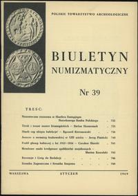 Biuletyn Numizmatyczny, zeszyt nr 39/1969, opraw