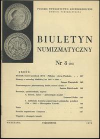 Biuletyn Numizmatyczny, zeszyt nr 8/1970 (56), o