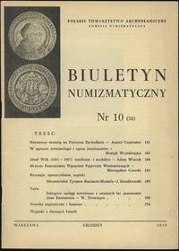 Biuletyn Numizmatyczny, zeszyt nr 10/1970 (58), 