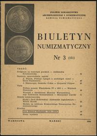 Biuletyn Numizmatyczny, zeszyt nr 3/1980 (151), 