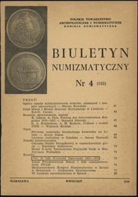 Biuletyn Numizmatyczny, zeszyt nr 4/1980 (152), 