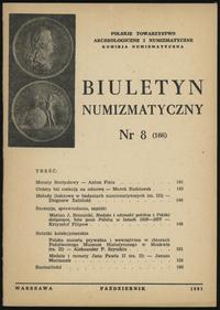 Biuletyn Numizmatyczny, zeszyt nr 8/1981 (166), 