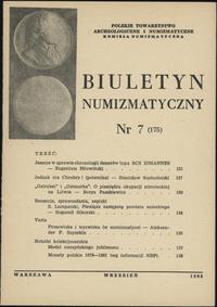 Biuletyn Numizmatyczny, zeszyt nr 7/1982 (175), 