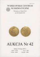 WCN Aukcja 42, 27.02.2010, monety, medale, banknoty i literatura