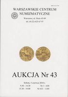 WCN Aukcja 43, 5.06.2010, monety, medale, banknoty i literatura