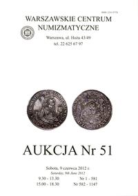 Katalog aukcji WCN nr 51; 158 stron z 1147 numizmatami - monetami, banknot..