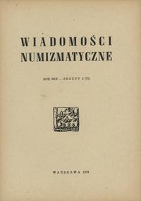 Wiadomości Numizmatyczne Rok XIX - zeszyt 3, War