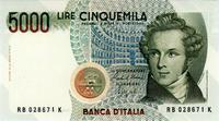 5.000 lirów 12.01.1988, Ciampi/ Speziali, litera