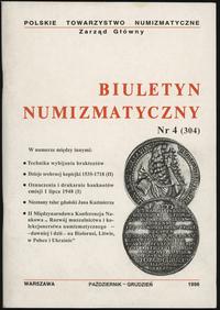 Biuletyn Numizmatyczny, zeszyt nr 4/1996 (304), 