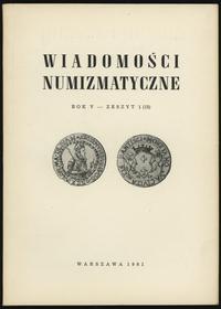 zestaw Wiadomości Numizmatycznych 1961, Wiadomoś