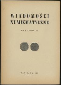 zestaw Wiadomości Numizmatycznych 1964, Wiadomoś