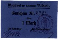 1 marka (1914), Wolsztyn, na odwrocie UNGÜLTIG, 
