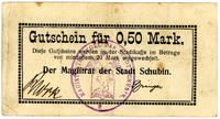 0.50 marki (1914), na odwrocie numeracja, Szubin