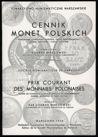 wydawnictwa polskie, Berezowski Konrad – Cennik monet polskich. Panowanie Stanisława Augusta, o..
