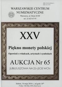 literatura numizmatyczna, Katalog aukcyjny 65. aukcji WCN: Witold Garbaczewski – Piękno monety polsk..
