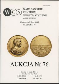 literatura numizmatyczna, Katalog aukcji WCN nr 76, Warszawa 15.05.2021, ISSN 1231-577X