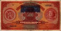500 koron 2.05.1929, nadruk 04.1939, Pick 2a