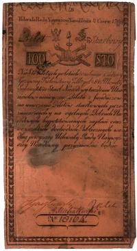 100 złotych 8.06.1794, seria B, poplamiony, Miłc