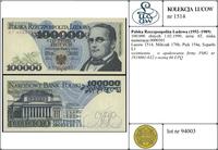 Polska, 100.000 złotych, 1.02.1990