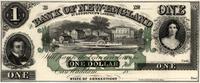 1 dolar 18.., Bank of New England, CONNECTICUT