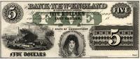 5 dolarów 18.., Bank of New England, CONNECTICUT
