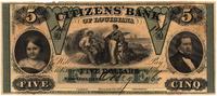 5 dolarów 9.10.1860, Citizens' Bank, LOUISIANA