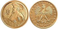 100 złotych 1999, Zygmunt August, złoto 8.06 g