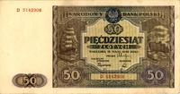 50 złotych 15.05.1946, seria D, Miłczak 128a