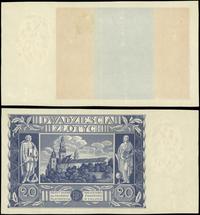 niedokończony druk banknotu 20 złotych 11.11.193