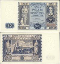 20 złotych 11.11.1936, seria BK, numeracja 03695