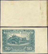 niedokończony druk banknotu 50 złotych 1.08.1941