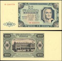 20 złotych 1.07.1948, seria CN, numeracja 216577