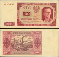100 złotych 1.07.1948, seria AD, numeracja 47548