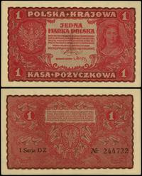 1 marka polska 23.08.1919, seria I-DZ, numeracja