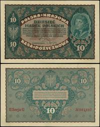 10 marek polskich 23.08.1919, seria II-G, numera